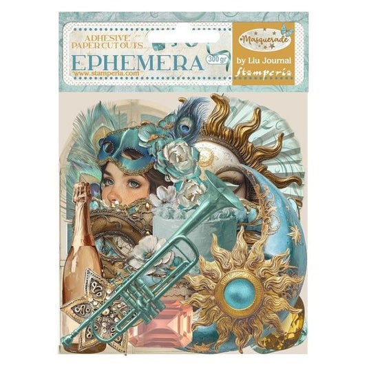 Stamperia MasqueradeÂ Cardstock Ephemera Adhesive Paper Cut Outs