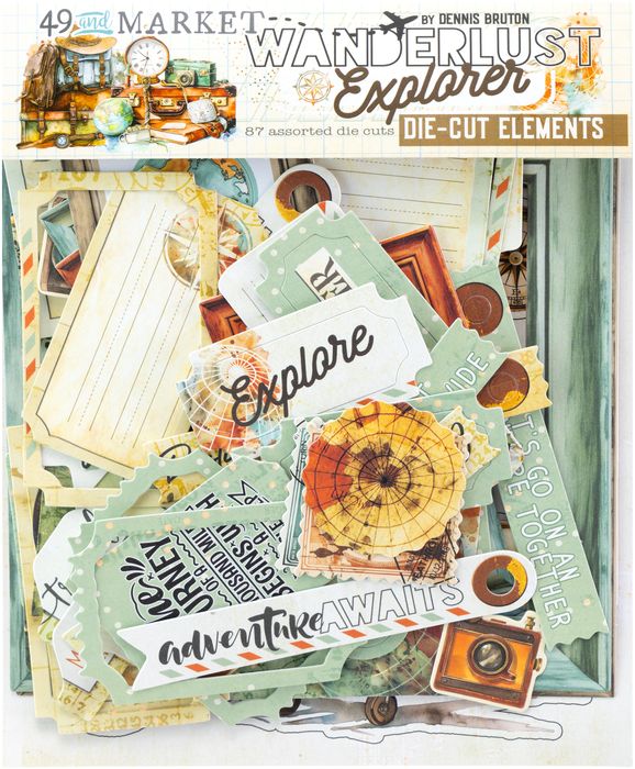 49 and Market Wanderlust Explorer Die-Cut Elements