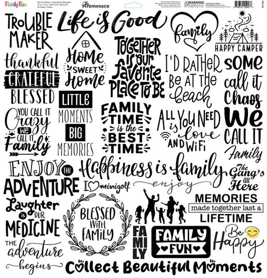 Reminisce Family Fun 12x12 Sticker