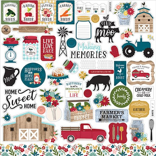 Echo Park Farmer's Market Element Stickers