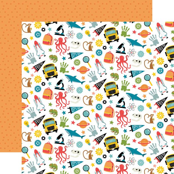 Echo Park Field Trip Field Trip Elements  12x12 DS Patterned Paper (1 Sheet) (1 Sheet)