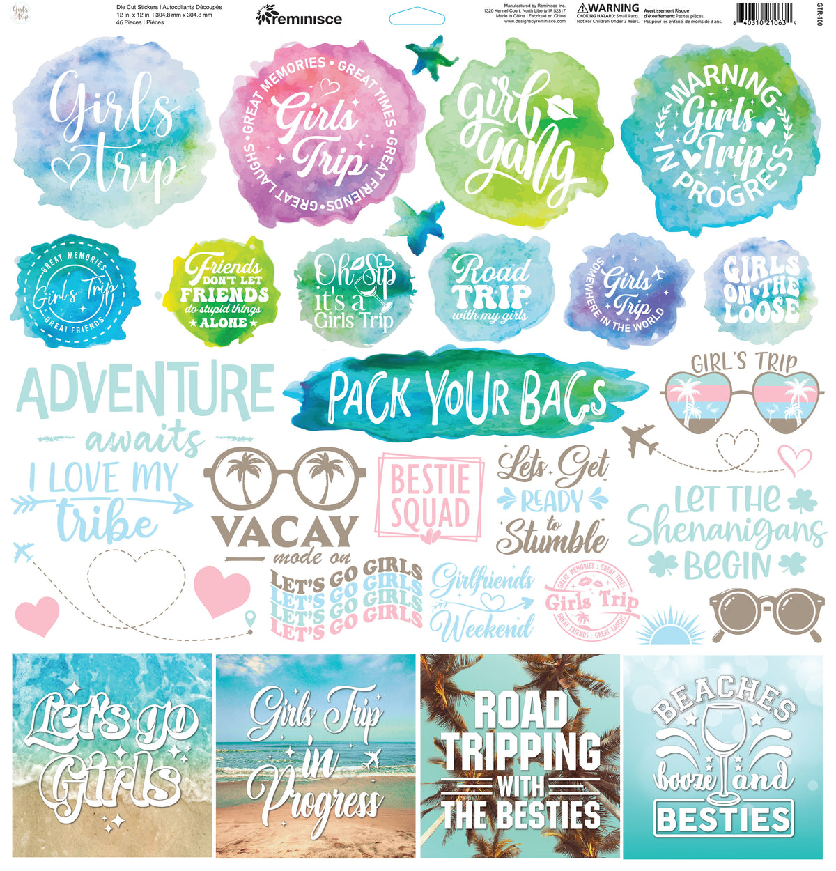 Reminisce Girls Trip 12x12 Sticker
