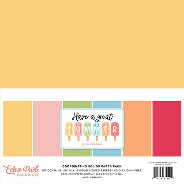 Echo Park  Have A Great Summer Solids Kit