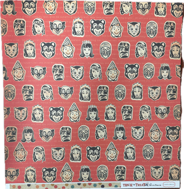 Carta Bella Trick or Treat: Masks Paper (1 Sheet)