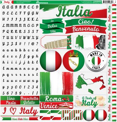 Reminisce Italy Alpha Stickers  Sticker