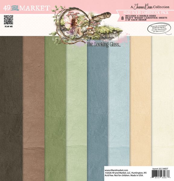 49 and Market The Looking Glass 12"X12" Solids Collection Pack