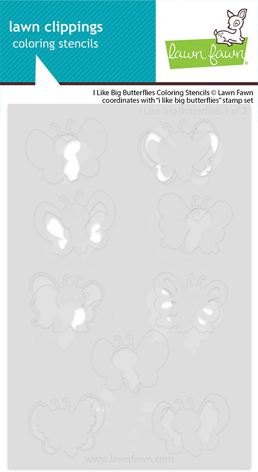 Lawn Fawn I Like Big Butterflies Coloring Stencils