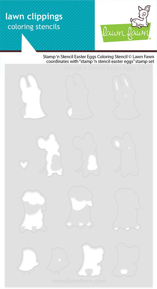 Lawn Fawn Stamp 'N Stencil Easter Eggs Coloring Stencil