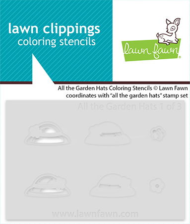 Lawn Fawn All The Garden Hats Coloring Stencils