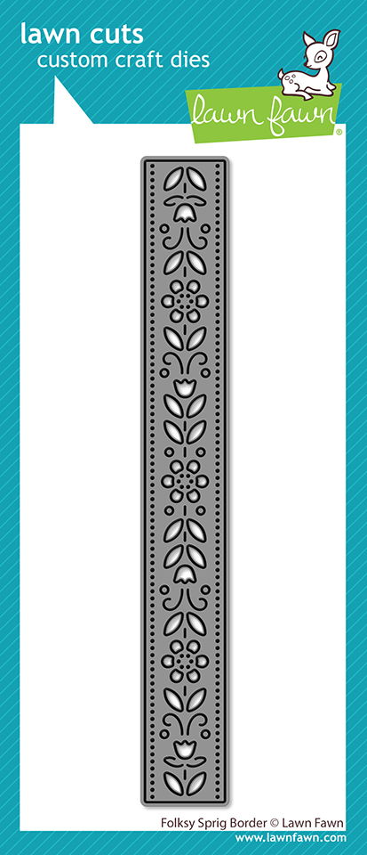 Lawn Fawn Folksy Sprig Border Die Set