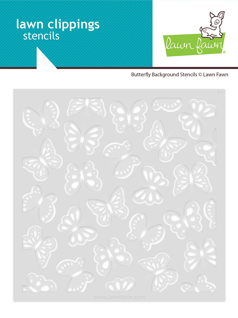 Lawn Fawn Butterfly Background Stencils