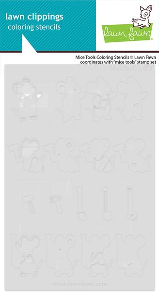 Lawn Fawn Mice Tools Coloring Stencils