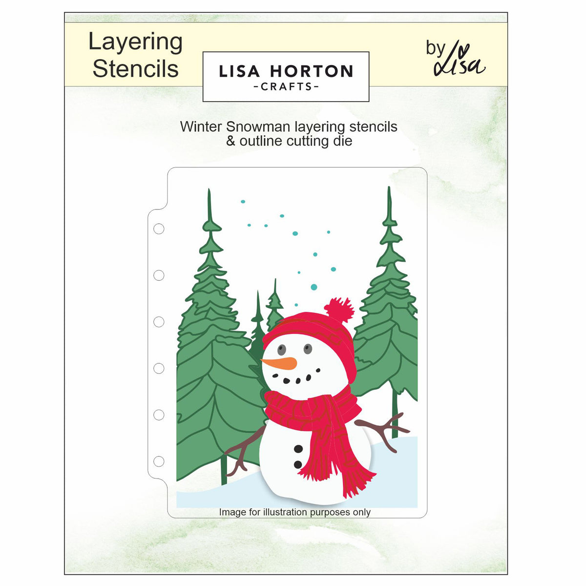 Lisa Horton Crafts Winter Snowman Layering Stencils And Die
