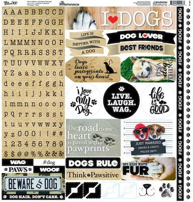 Reminisce Love My Dog  Alpha Sticker