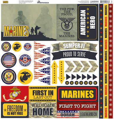 Reminisce Marines Stickers