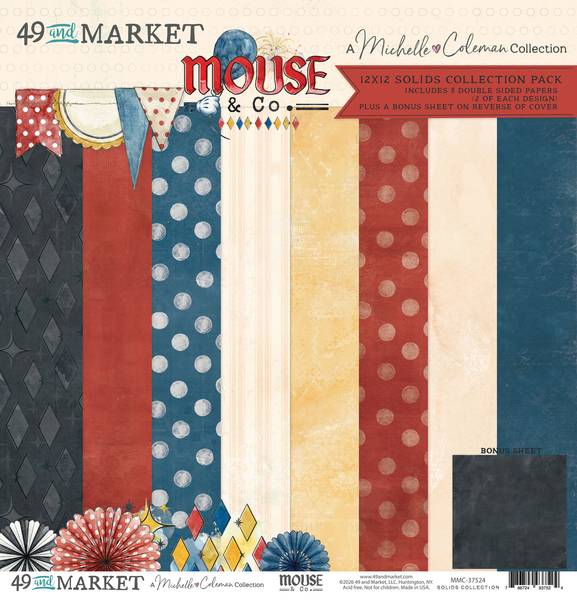 49 and Market Mouse & Co. - 12 x12 Solids Collection Pack