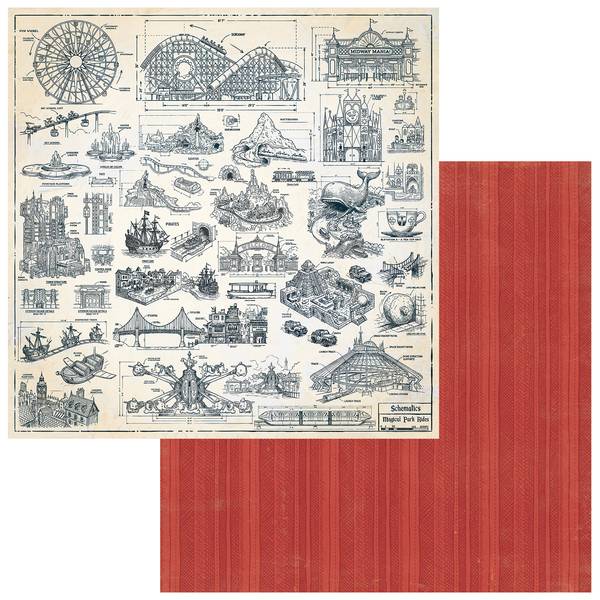 49 and Market Mouse & Co. Paper - Park Blueprint DS Paper (1 Sheet)