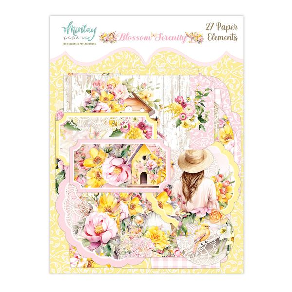 Mintay Blossom Serenity Paper Elements, 27 pcs