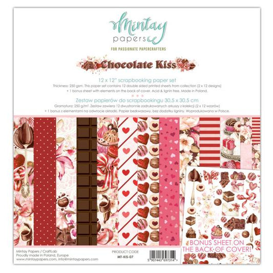 Mintay Chocolate Kiss 12X12 Paper pack