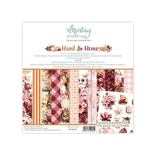 Mintay 8 x 8  Paper Pad - Rust & Rose