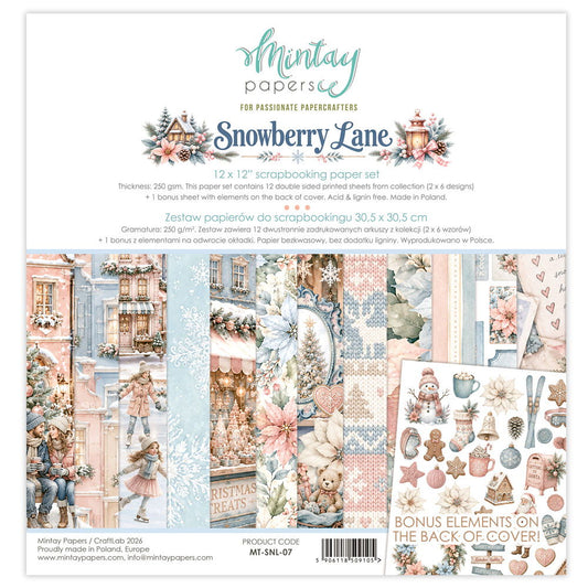 Mintay Snowberry Lane 12 x 12 Paper Set
