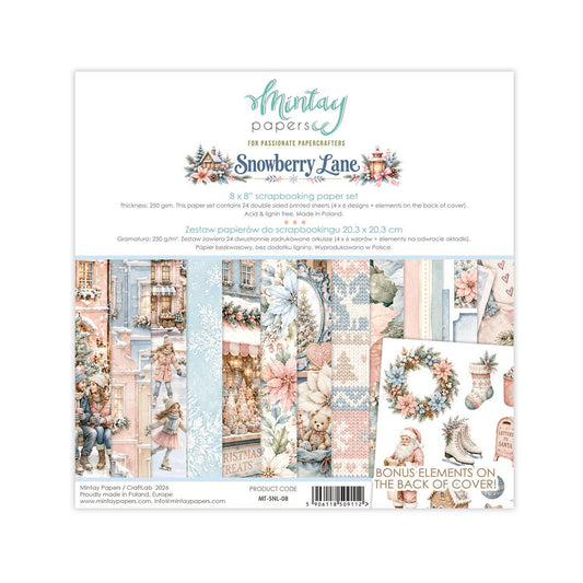 Mintay Snowberry Lane 8 x 8  Paper Set