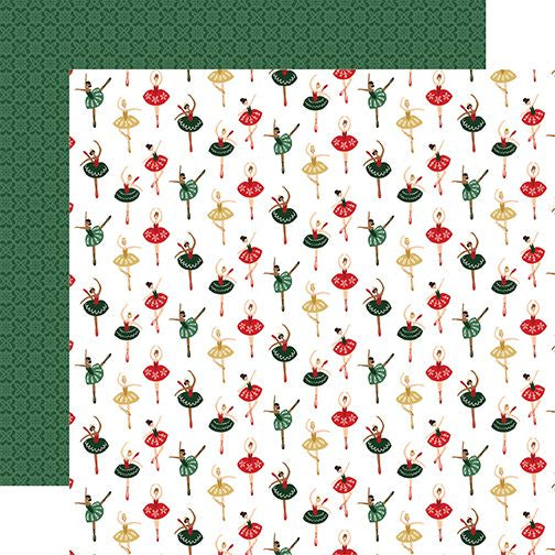Echo Park Nutcracker Christmas: Double-Sided Cardstock 12"X12"-Festive Ballerinas