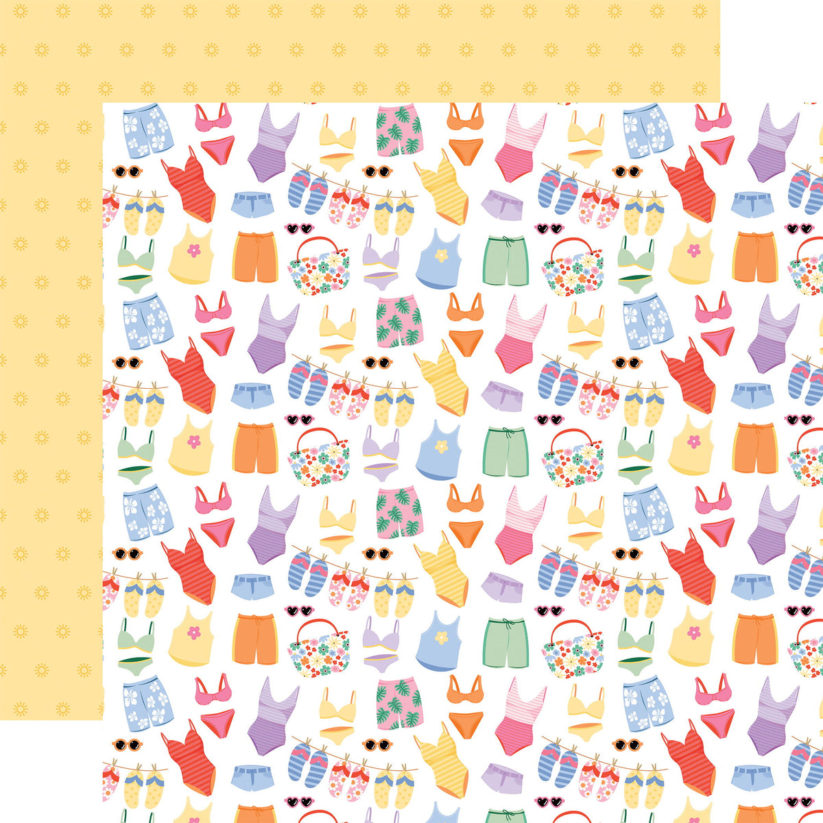 Echo Park Our Groovy Summer: Summer Day Essentials 12x12 Patterned Paper