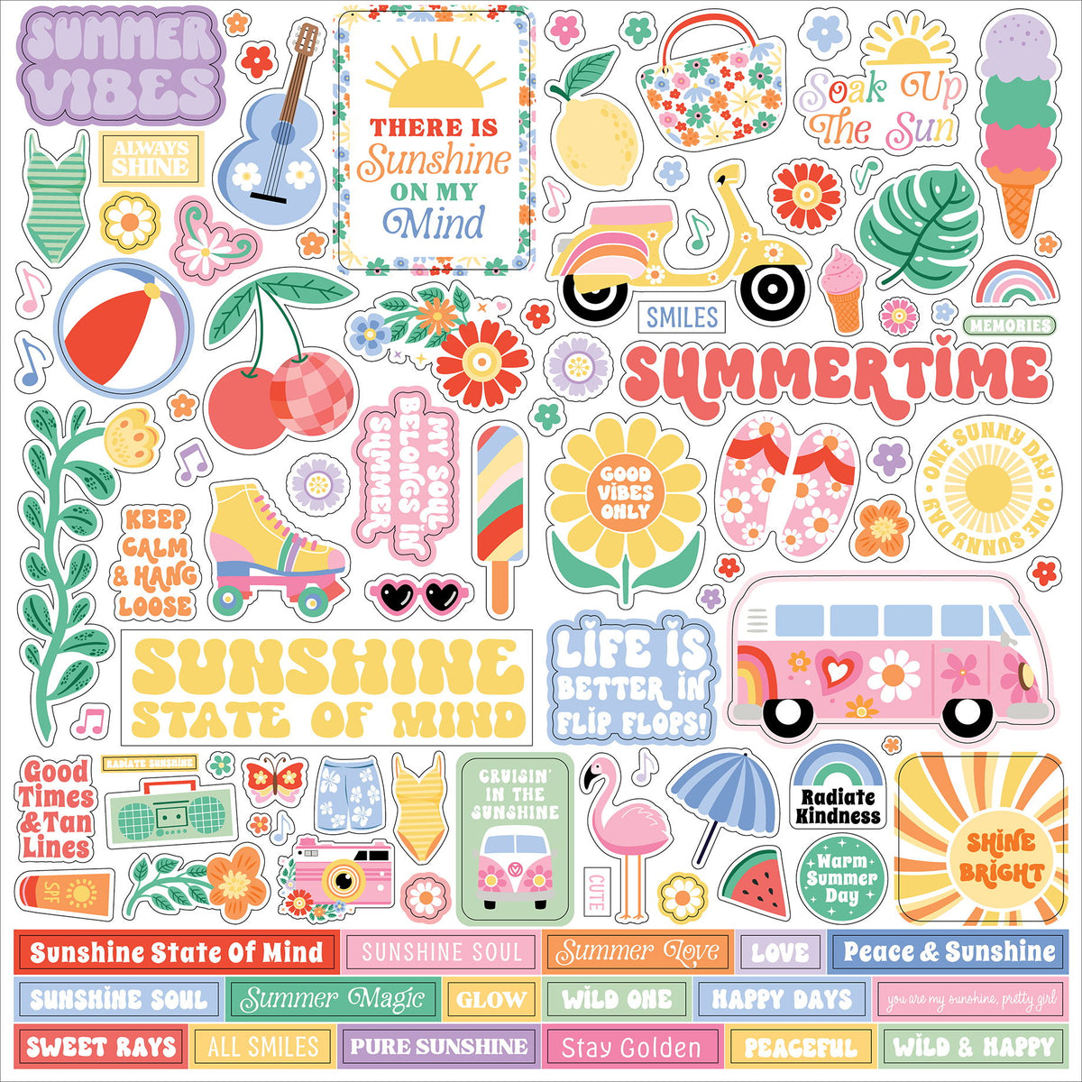 Echo Park Our Groovy Summer Element Sticker