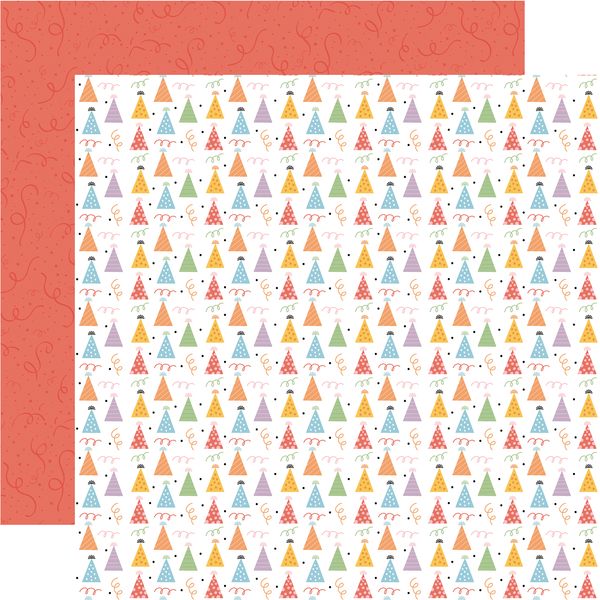 Echo Park Party Animal Party Hats 12x12 DS Patterned Paper (1 Sheet) (1 Sheet)