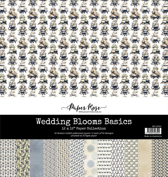 Paper Rose Wedding Blooms Basics 12x12 Paper Collection 31725