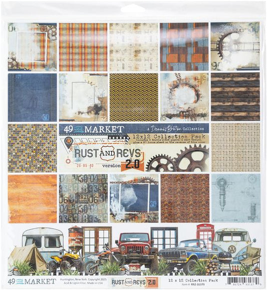 49 and Market Rust & Revs 2.0 12"X12" Collection Pack