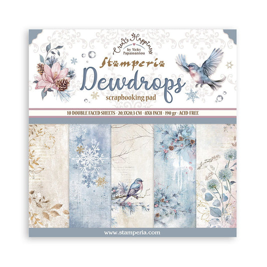 Stamperia Dewdrops 8x8 Papers