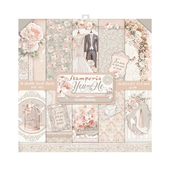 DISC - Stamperia You and Me 8"x8" Paper Pack