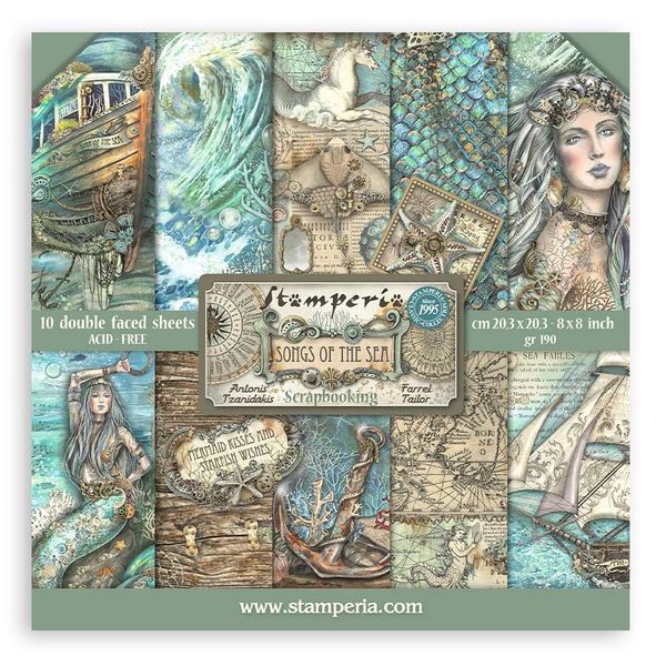 DISC - Stamperia Songs of the Sea 8X8 Pad