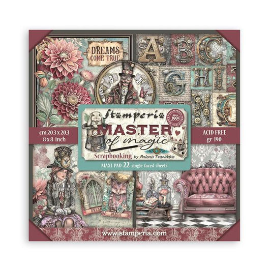 Stamperia Master of Magic Single Face 8"X8" Paper Pad, 22 sheets