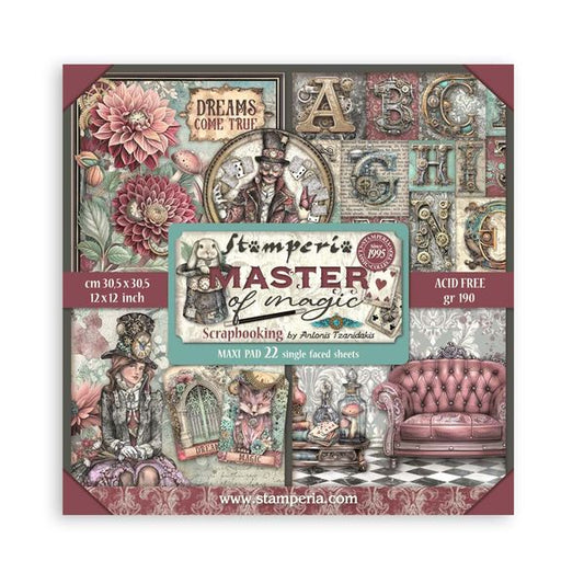 Stamperia Master of Magic Single Face 12"x12" Scrapbooking Pad, 22 sheets