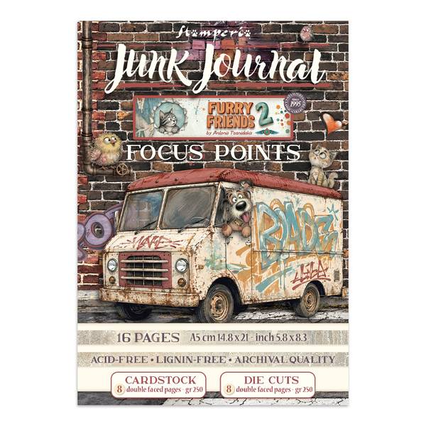 Stamperia Furry Friends 2 Junk Journal Focus Points A5
