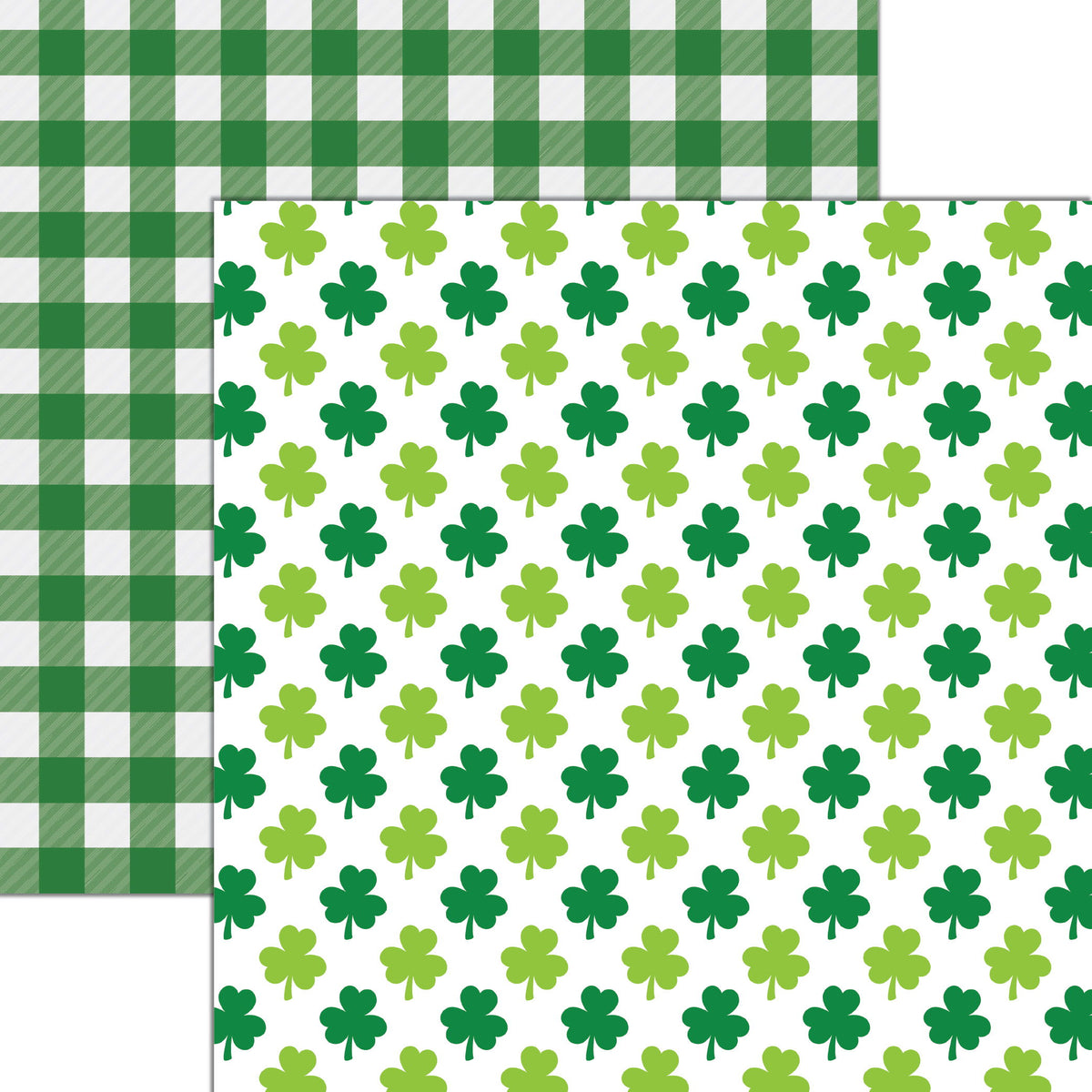 Reminisce St. Patrick's Plaid: Plaid 1 DS Paper (1 Sheet)