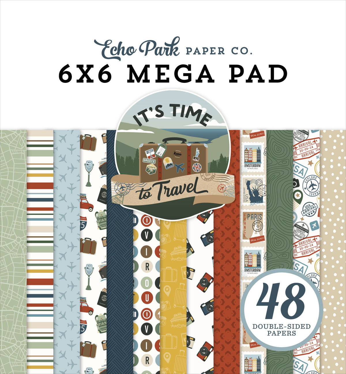 Echo Park It's Time To Travel Cardmakers 6X6 Mega Pad