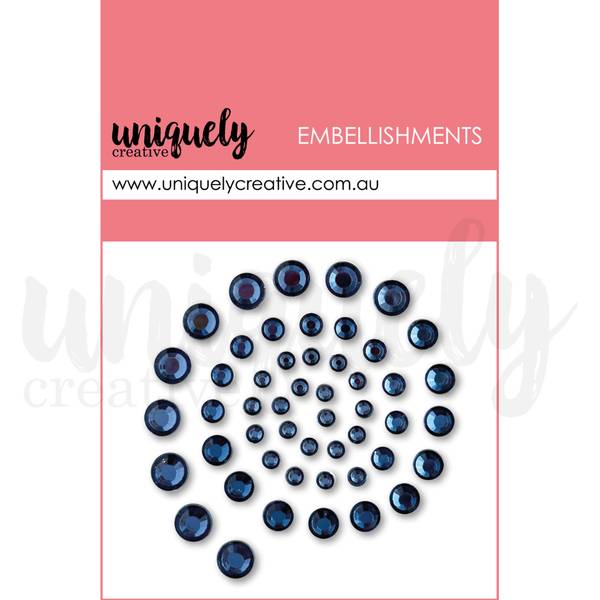 Uniquely Creative Navy Rhinestones