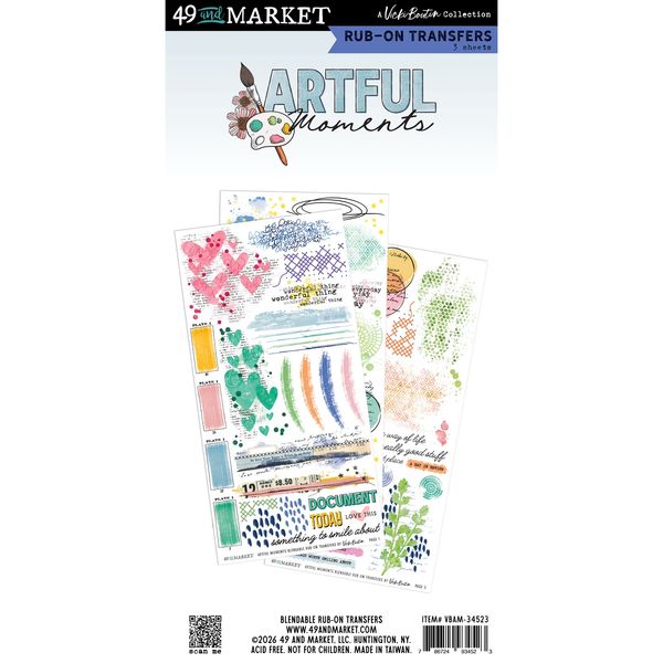 49 and Market Rub-On Transfer Set-Blendable, Artful Moments