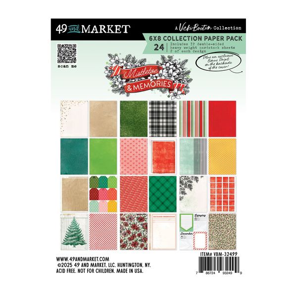 49 and Market Paper Pack 6"X8"-Mistletoe and Memories