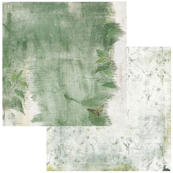 49 and Market Color Swatch: Willow #4 12"X12" Double-Sided Cardstock (1 Sheet)