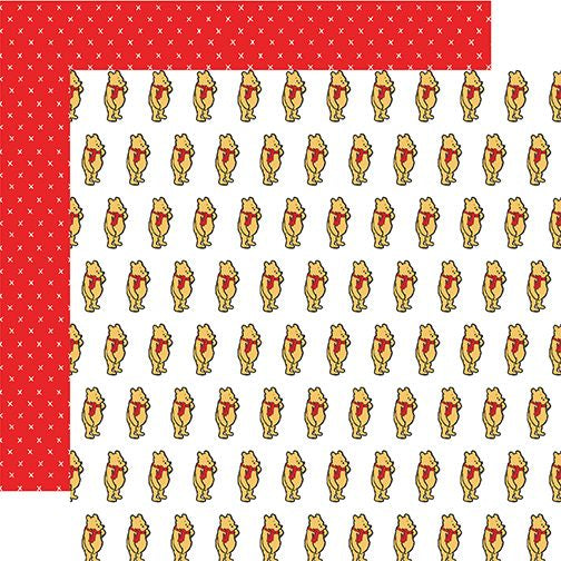 Winnie The Pooh Christmas Double-Sided Cardstock 12"X12"-Jolly Pooh Bear