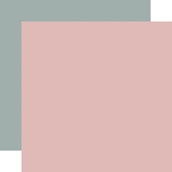 Echo Park Winterland: Pink / Green -Coordinating Solid DS Paper (1 Sheet)